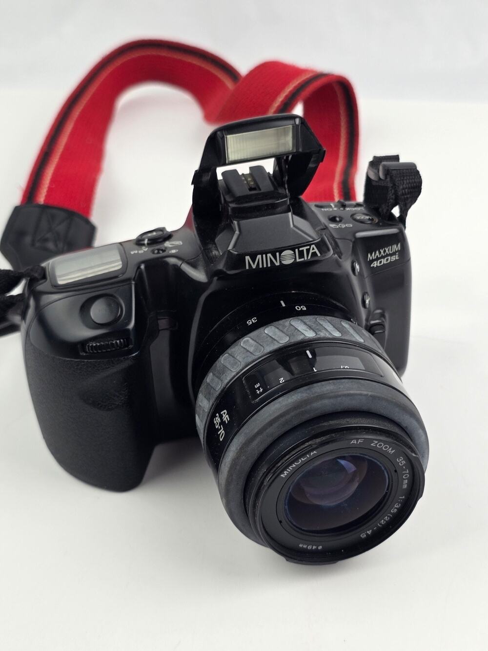Minolta Maxxum 400si 35mm SLR Camera w/ AF 35-70mm Lens & Strap - Tested w/ vid